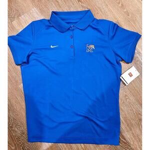 Nike Women's Memphis Tigers Blue Polo Shirt Size Large